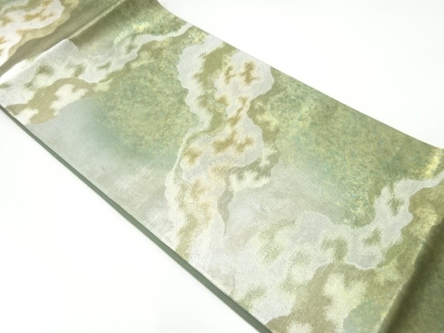 JAPANESE KIMONO / ANTIQUE FUKURO OBI / SILK / WOVEN MICHINAGADORI